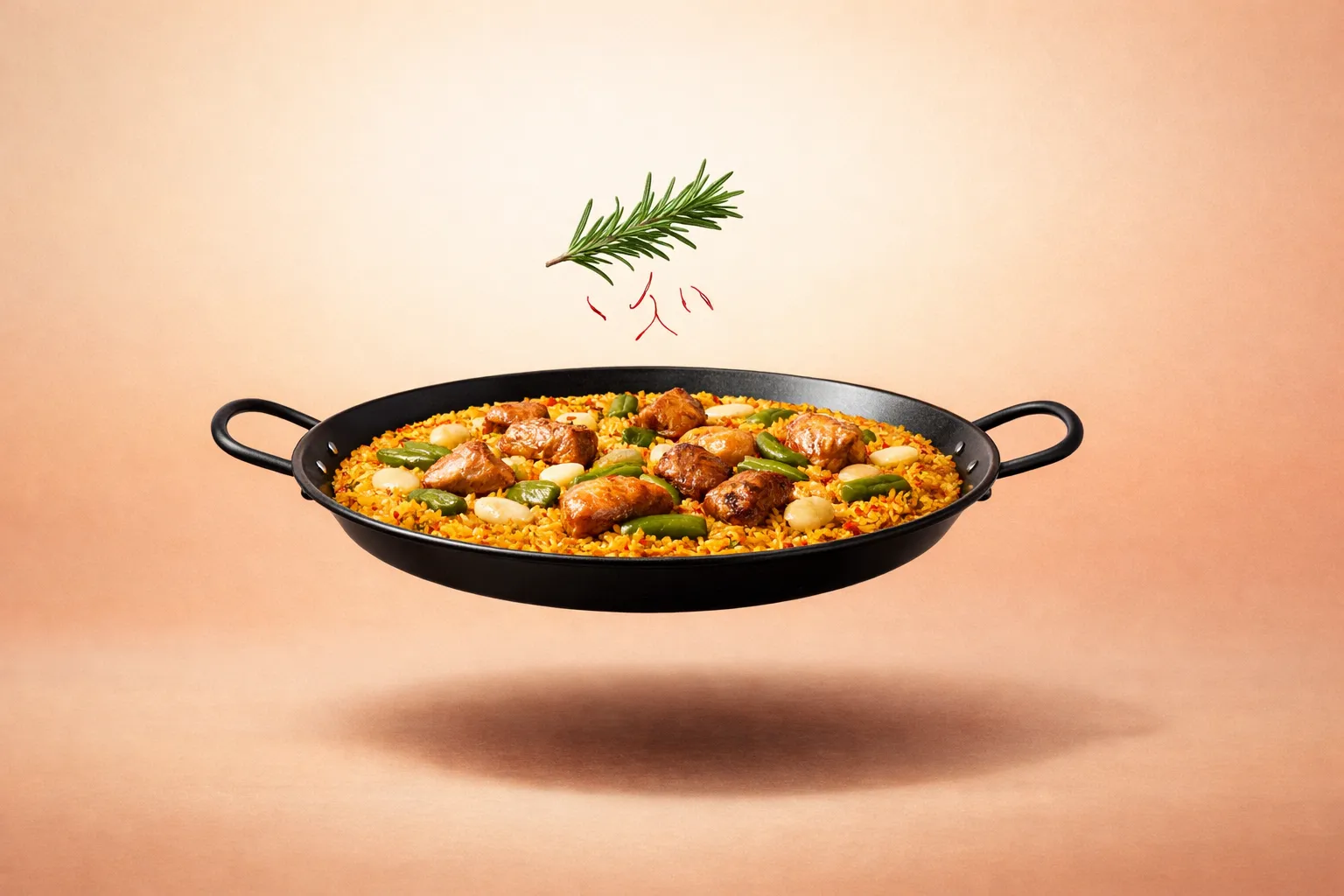 Portada de la receta Paella valenciana auténtica (pollo, conejo y bachoqueta)