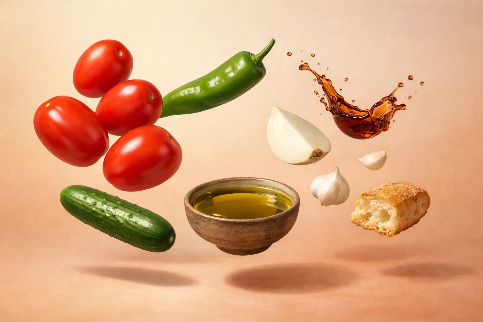 Bodegón con los ingredientes frescos necesarios para la receta