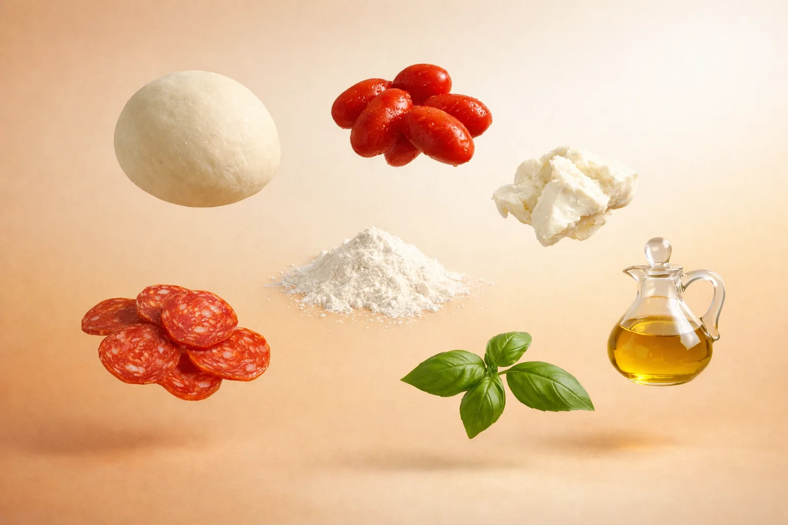 Bodegón con los ingredientes frescos necesarios para la receta