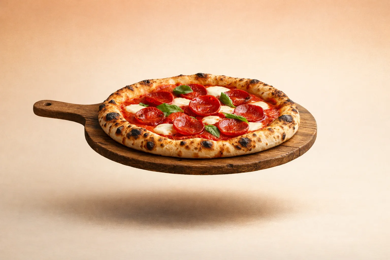 Portada de la receta Pizza Diavola Auténtica (Masa de 48h)